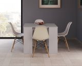Consolle Compton, Tavolo da pranzo allungabile, Tavolo con allunghe multiuso estensibile fino a 10 posti, 51-237x90h78 cm, Bianco Lucido