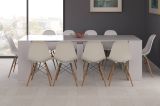 Consolle Compton, Tavolo da pranzo allungabile, Tavolo con allunghe multiuso estensibile fino a 10 posti, 51-237x90h78 cm, Bianco Lucido