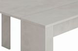 Consolle Compton, Tavolo da pranzo allungabile, Tavolo con allunghe multiuso estensibile fino a 10 posti, 51-237x90h78 cm, Cemento