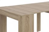 Consolle Compton, Tavolo da pranzo allungabile, Tavolo con allunghe multiuso estensibile fino a 10 posti, 51-237x90h78 cm, Rovere