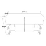 Consolle con specchio 139x43x83h cm quercia - Alleghe