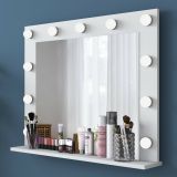 Consolle con specchio 90x45x80h cm bianco - Bussero