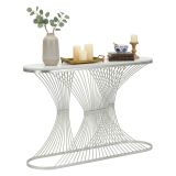 Consolle design in metallo 120x35x79h cm argento - Branduzzo