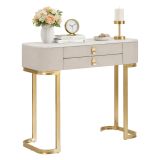 Consolle elegante 70x40x80h cm crema e oro - Ronda