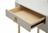 Consolle elegante 70x40x80h cm crema e oro - Ronda