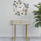 Consolle elegante 70x40x80h cm crema e oro - Ronda