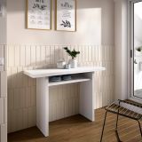 Consolle estensibile minimal 4-6 posti bianco - Adella