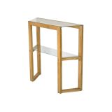 Consolle Euphoria, Tavolo allungabile multiuso, Consolle ingresso, Ripiano con allunghe, 85x31h85 cm, Quercia