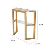 Consolle Euphoria, Tavolo allungabile multiuso, Consolle ingresso, Ripiano con allunghe, 85x31h85 cm, Quercia