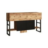 Consolle Helene, Tavolo allungabile multiuso, Consolle ingresso, Ripiano con allunghe, Quercia, 139x43h84 cm