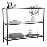 Consolle in metallo 100x30x85h cm nero - Domenica