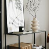 Consolle in metallo 100x30x85h cm nero - Domenica