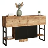 Consolle industrial 138x43x83h cm quercia - Izo
