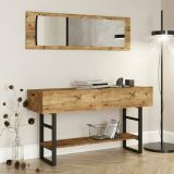 Consolle legno e metallo 139x43x75h cm quercia - Izo