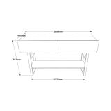 Consolle legno e metallo 139x43x75h cm quercia - Izo
