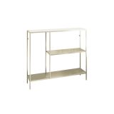 Consolle Lime, Tavolo multiuso, Mobiletto d'appoggio, Scrivania da corridoio, 80x30 h80 cm, Panna