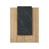 Consolle Maera, Tavolo multiuso, Mobiletto d'appoggio, Scrivania da corridoio, 90x40 h110 cm, Noce