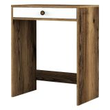 Consolle make up 70x84x40h cm noce e bianco - Bedonia