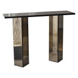 Consolle Marrone Bronzo Colore Ripiano Marrone Sfumatura Colore Struttura Bronzo 105x34x80h cm, Sfumatura Colore Ripiano Bronzo - Lauregno