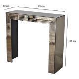 Consolle Marrone Bronzo Colore Ripiano Marrone Sfumatura Colore Struttura Bronzo 91x30x85h cm, Sfumatura Colore Ripiano Bronzo - Ploaghe