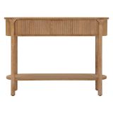 Consolle Marrone Ciliegio oro 2 Ripiani Effetto Invecchiato con 1 Cassetto 110x40x80h cm, Materiale Struttura in Metallo - Faliha