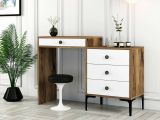 Consolle Marrone Noce Bianco 2 Ripiani Peso Supportato 25 kg 124x40x85h cm, Colore Ripiano Marrone - Artegna