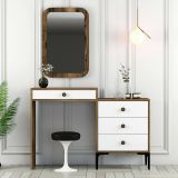 Consolle Marrone Noce Bianco 2 Ripiani Peso Supportato 25 kg 124x40x85h cm, Colore Ripiano Marrone - Nova