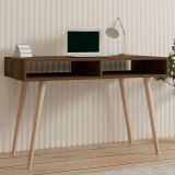 Consolle Marrone Noce Marrone Rovere 2 Vani Colore Ripiano Marrone 120x60x75h cm, Colore Struttura Marrone - Busachi