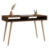 Consolle Marrone Noce Marrone Rovere 2 Vani Colore Ripiano Marrone 120x60x75h cm, Colore Struttura Marrone - Busachi
