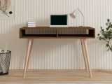 Consolle Marrone Noce Marrone Rovere 2 Vani Colore Ripiano Marrone 120x60x75h cm, Colore Struttura Marrone - Busachi