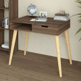 Consolle Marrone Noce Marrone Rovere un Vano Colore Ripiano Marrone 90x60x80h cm, Colore Struttura Marrone - Santerno