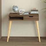 Consolle Marrone Noce Marrone Rovere un Vano Colore Ripiano Marrone 90x60x80h cm, Colore Struttura Marrone - Santerno