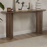 Consolle Marrone Noce un Ripiano Peso Supportato 25 kg 150x35x75h cm, Colore Ripiano Marrone - Cercino