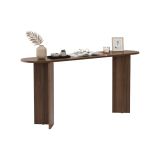 Consolle Marrone Noce un Ripiano Peso Supportato 25 kg 150x35x75h cm, Colore Ripiano Marrone - Cercino