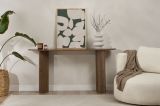 Consolle Marrone Noce un Ripiano Peso Supportato 25 kg 150x35x75h cm, Colore Ripiano Marrone - Cercino
