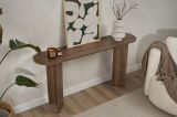 Consolle Marrone Noce un Ripiano Peso Supportato 25 kg 150x35x75h cm, Colore Ripiano Marrone - Cercino
