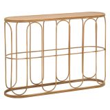 Consolle Marrone un Ripiano Struttura Effetto Bamboo 110x32x77h cm, Materiale Struttura in Legno - Tiznit