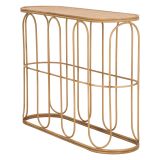 Consolle Marrone un Ripiano Struttura Effetto Bamboo 110x32x77h cm, Materiale Struttura in Legno - Tiznit