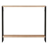 Consolle Nero Marrone Rovere un Ripiano un Vano 90x26x74h cm, Colore Ripiano Marrone - Ravello