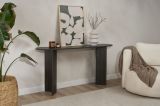 Consolle Nero un Ripiano Peso Supportato 25 kg 150x35x75h cm, Colore Ripiano Nero - Cercino