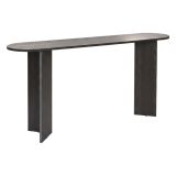 Consolle Nero un Ripiano Peso Supportato 25 kg 150x35x75h cm, Colore Ripiano Nero - Cercino