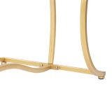 Consolle oro Fume Trasparente un Ripiano Materiale Struttura in Vetro 130x40x75h cm, Colore Ripiano Trasparente - Otepaa
