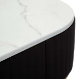 Consolle oro Nero un Ripiano Piano Effetto Marmo con 1 Cassetto 100x43x74h cm, Materiale Struttura in Tessuto - Marsa