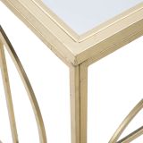 Consolle oro Trasparente un Ripiano Materiale Struttura in Vetro 120x41x81h cm, Colore Ripiano Trasparente - Rankin
