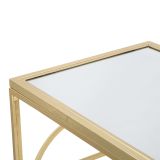 Consolle oro Trasparente un Ripiano Materiale Struttura in Vetro 120x41x81h cm, Colore Ripiano Trasparente - Rankin