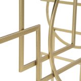 Consolle oro Trasparente un Ripiano Materiale Struttura in Vetro 120x41x81h cm, Colore Ripiano Trasparente - Rankin