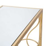 Consolle oro Trasparente un Ripiano Materiale Struttura in Vetro 140x40x80h cm, Colore Ripiano Trasparente - Dilija