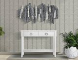 Consolle Pine, Tavolo multiuso, Mobiletto d'appoggio, Scrivania da corridoio, 110x40 h82 cm, Bianco