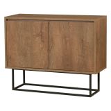 Consolle salotto 90x36x72h cm noce e nero - Credenza Indiano