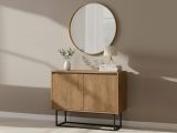 Consolle salotto 90x36x72h cm noce e nero - Credenza Indiano